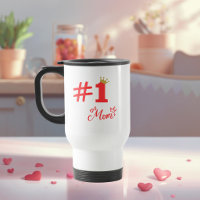 #1 Mom Love Personalized Travel Mug