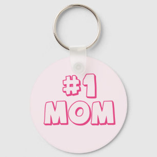 #1 Mom Number One Mom Keychain