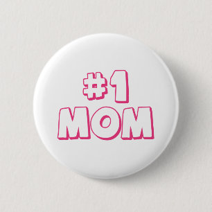 #1 Mom Number One Mom Tote bag 2 Inch Round Button