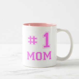 #1 Mom (Number One Mom) Two-Tone Coffee Mug