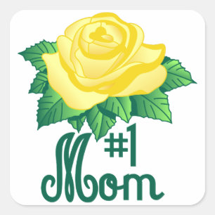 #1 Mom Square Sticker