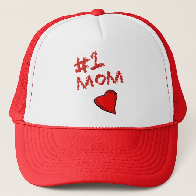 #1 Mom Trucker Hat (Front)