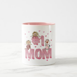 #1 Mom Two-Tone Coffee Mug