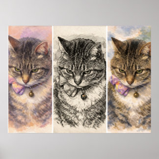 1 Mood + 3 Vibes = Total Purrfection Poster