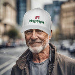 #1 Nagypapa Custom Baseball Cap<br><div class="desc">#1 Nagypapa text design in Hungarian . It means number one Granddad . It comes in red, white and green .Great gift for your nagypapa .Design by Alma Wad . This design is popular on T-shirts as well .</div>