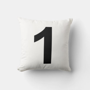 1 number one throw pillow