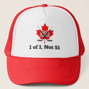 1 of 1 Not 51 Canadian Identity Maple Leaf Hockey Trucker Hat