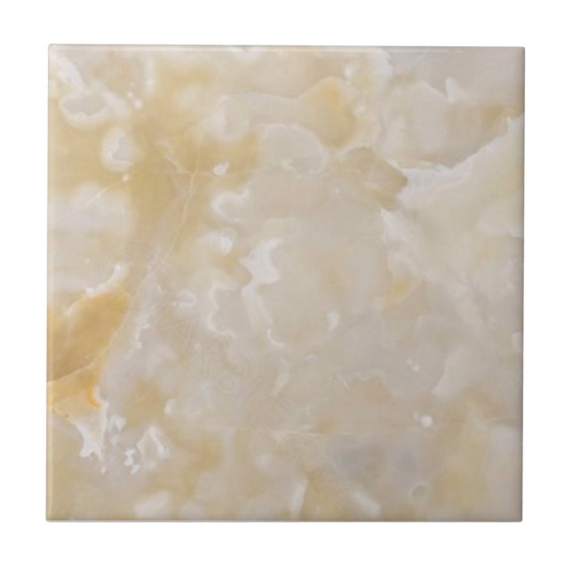 1 of 2 Apricot Faux Onyx 4.5" & 6" Repro Wall Tile (Front)
