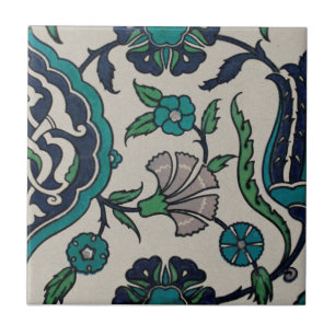 1 of 2 Persian Overall Floral Carnation Repro  Tile
