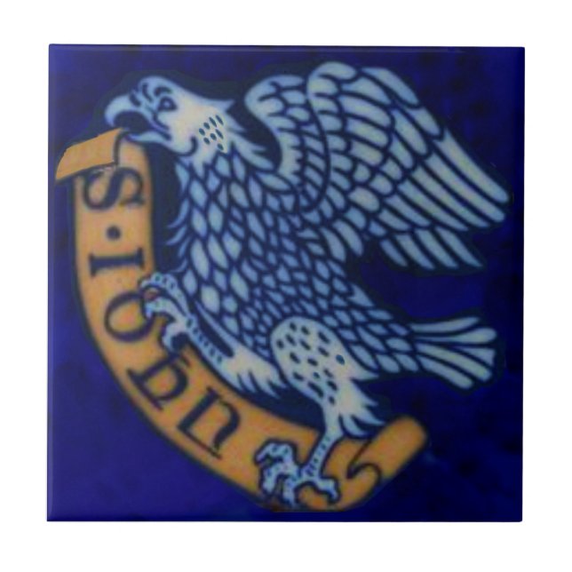 1 of 4 Evangelist St John Eagle Repro Gothic Style Tile (Front)