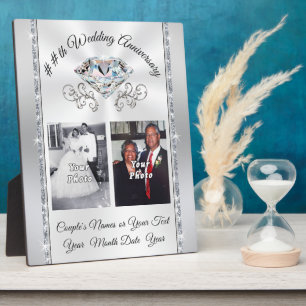 1 ou 2 Plaques d'anniversaire du Mariage photo, to