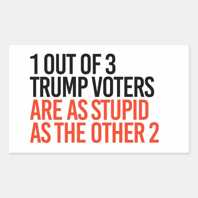 1 out of 3 Trump Voters Sticker (Front)