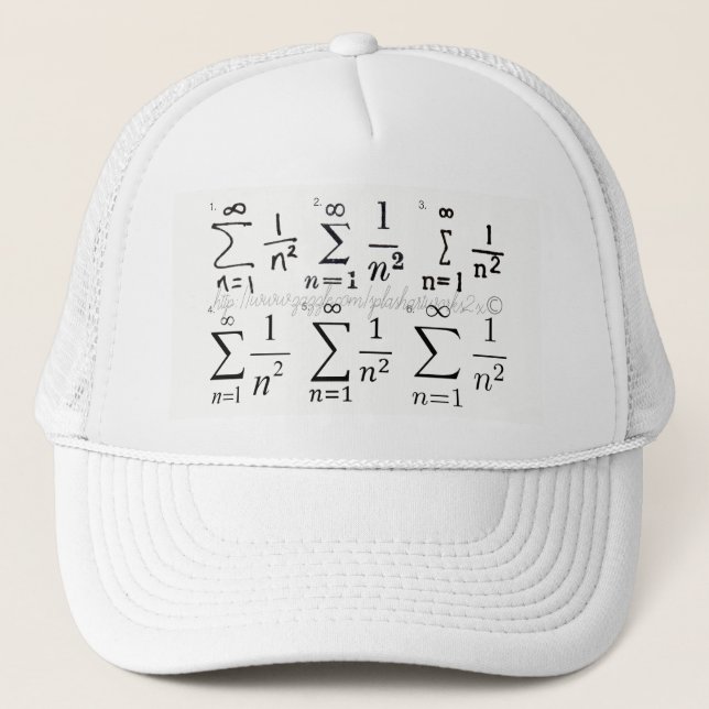 "1-over-nsquared" trucker hat (Front)