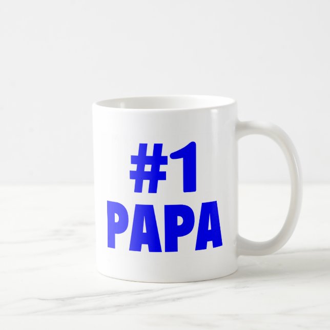 #1 Papa (Blue) Coffee Mug (Right)