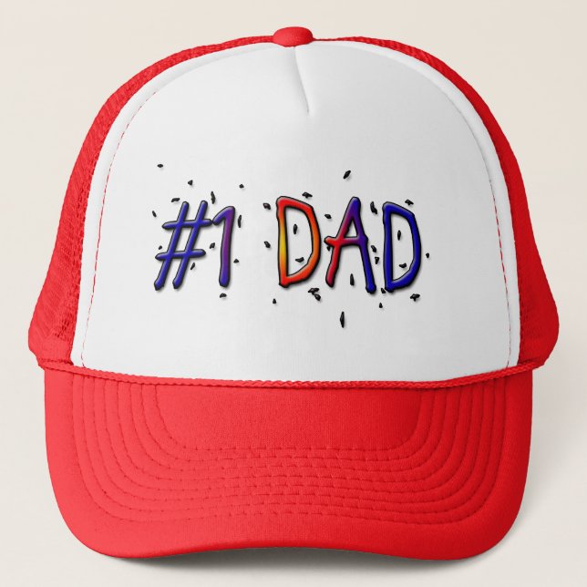 #1 Papa Fête des pères Casquette de balle (Devant)