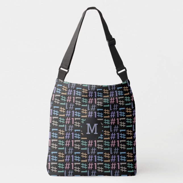 “# 1” Pattern custom monogram bags (Front)
