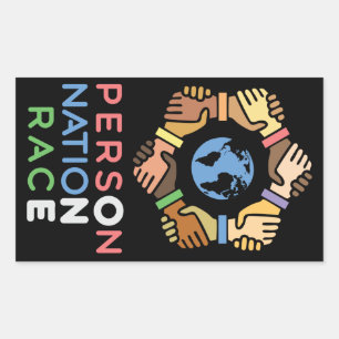 1 PERSON, 1 NATION, 1 RACE - Inspiring Stickers