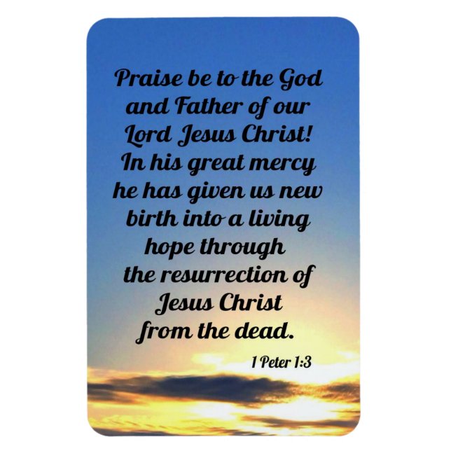 1 Peter 1:3 Magnet (Vertical)