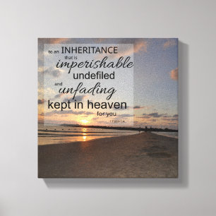 1 Peter 1:4 Canvas Print Eternal Inheritance