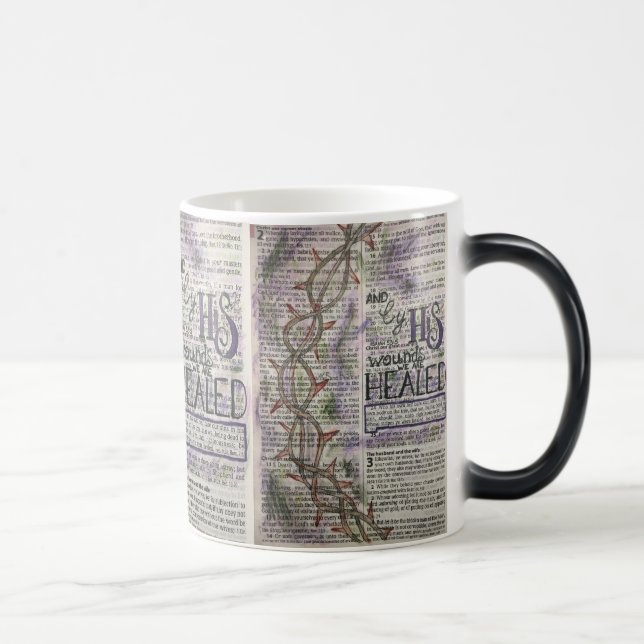 1 Peter 2:24 - By His Stripes We Are Healed Magic Mug (Right)