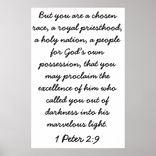 1 Peter 2:9 Poster (Front)
