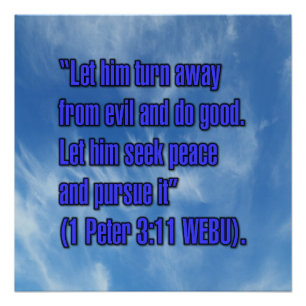 1 Peter 3:11 WEBU Poster