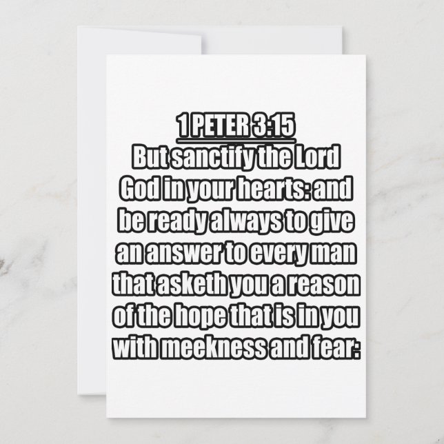 1 Peter 3:15 KJV Bible Verse Invitation (Back)