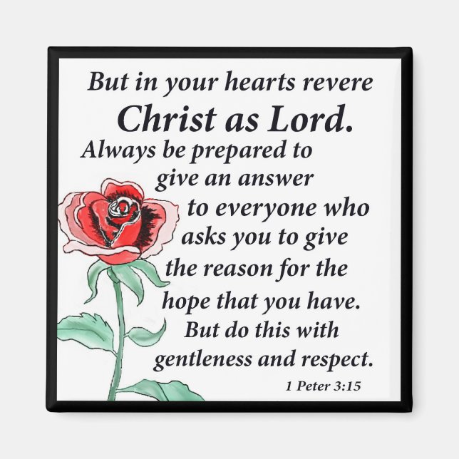 1 Peter 3:15 Magnet (Front)