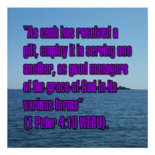 1 Peter 4:10 WEBU Poster