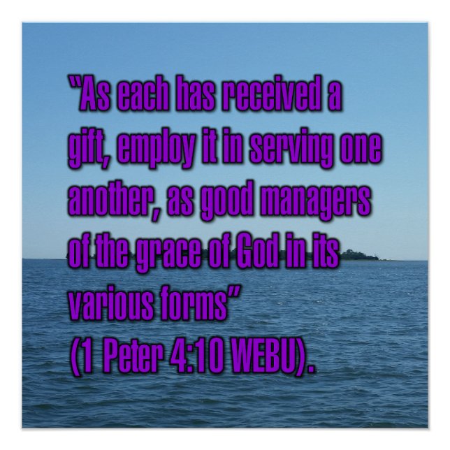1 Peter 4:10 WEBU Poster (Front)