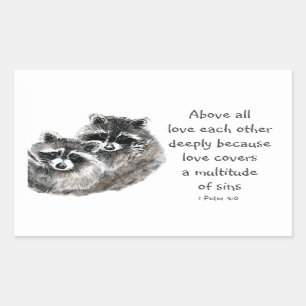 1 Peter 4 :8 Above All Love Deeply Inspirational Sticker