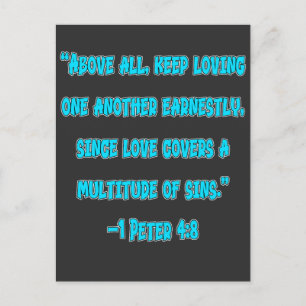 1 Peter 4:8 Keep Loving One Another Postcard