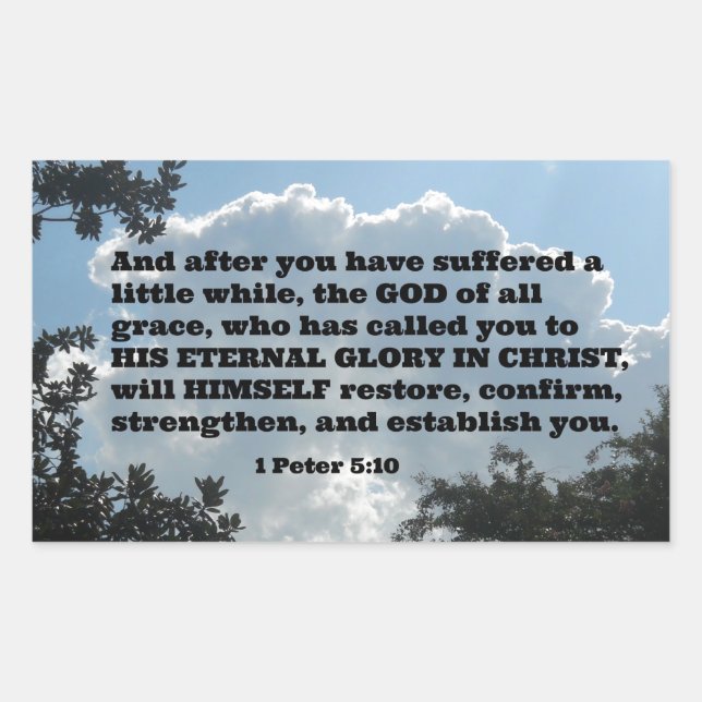 1 Peter 5:10 And after you have suffered a little Sticker (Front)
