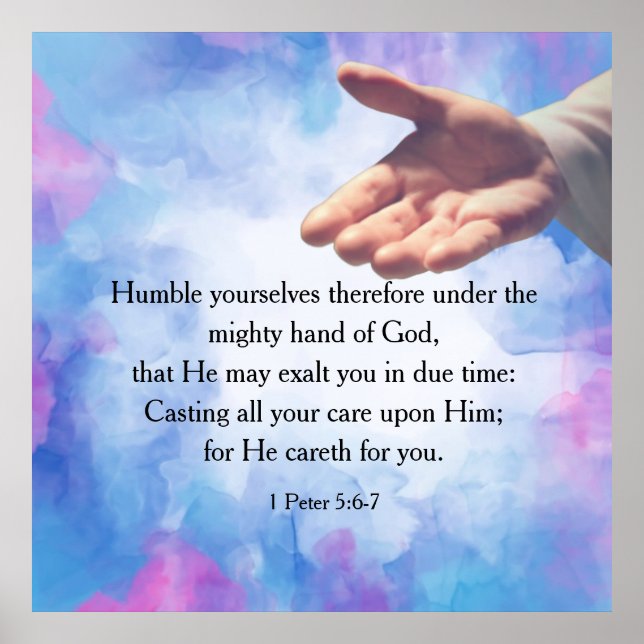 1 Peter 5:6-7  Poster (Front)