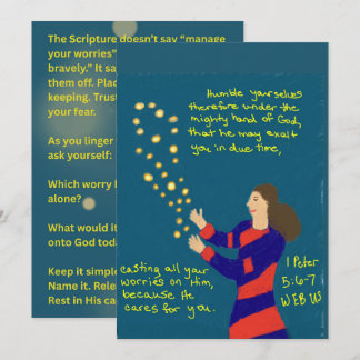 1 Peter 5:6–7 Scripture Card — Cast Your Worries