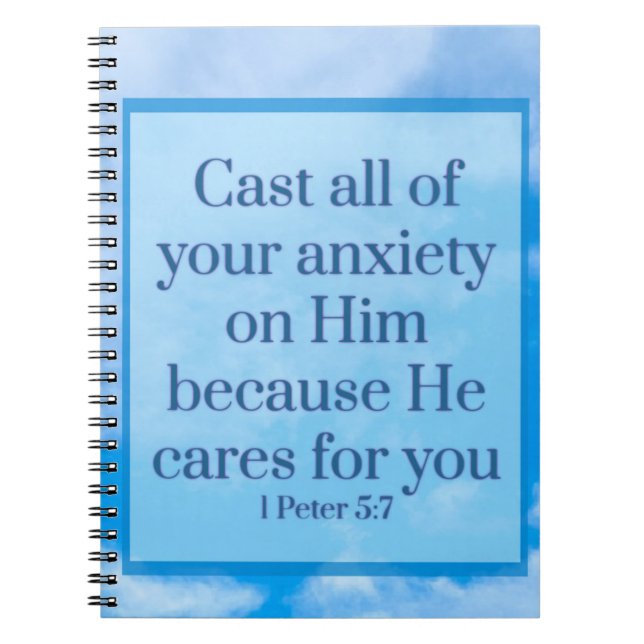 1 Peter 5:7 Notebook (Front)