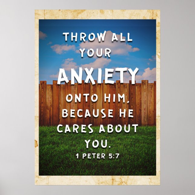 1 peter 5:7 poster (Front)