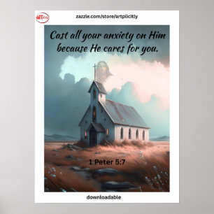 1 Peter 5:7 Poster
