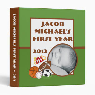 1" Photo Binder Scrapbook All Star Green