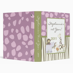 1" Photo Binder Scrapbook Jacana Girl Jungle Zoo