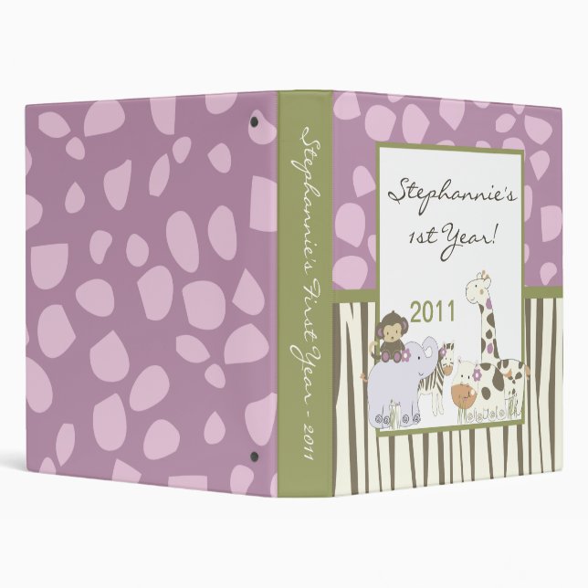 1" Photo Binder Scrapbook Jacana Girl Jungle Zoo (Background)