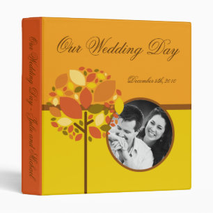 1" Photo Binder Scrapbook Modern Autumn Tree Fall