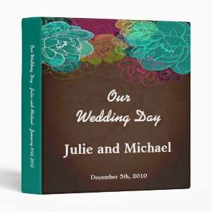 1" Photo Binder Scrapbook Neon Spring Floral Flowe