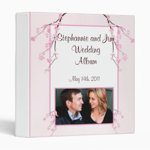 1" Photo Binder Scrapbook Pink Cherry Blossom