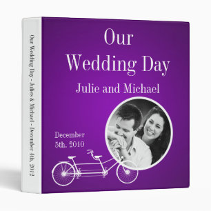 1" Photo Binder Scrapbook Purple Double Bike