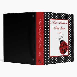 1" Photo Binder Scrapbook Red Ladybug