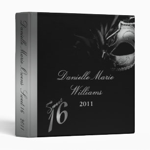 1" Photo Binder Scrapbook Sweet 16 Silver Black