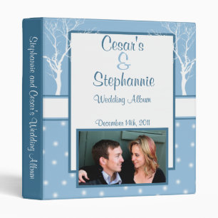 1" Photo Binder Scrapbook Winter Blue Christmas