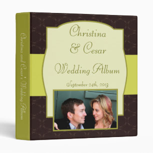1" Photo Classeur Scrapbook Light/Olive Green Chan