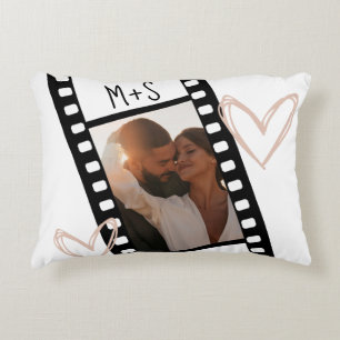 1 Photo Couples Filmstrip Boyfriend Girlfriend  Accent Pillow